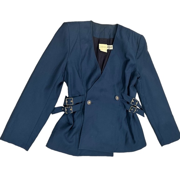 Relance Jackets & Blazers - Vintage Pure Virgin Wool Navy Blazer Jacket